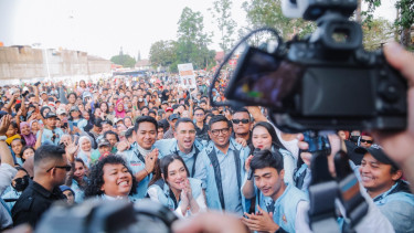 Apel akbar pendukung pasangan Andra Soni-Dimyati Natakusumah