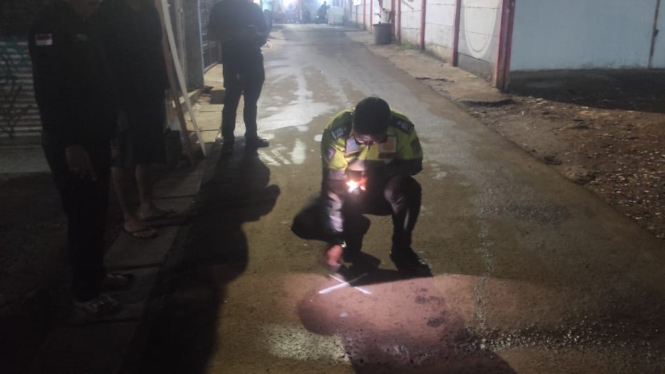 Polisi olah TKP Kecelakaan balita 3 tahun di Tangsel