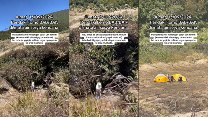 Viral Pendaki Buang Air Kecil di Mata Air Gunung Gede, Netizen Naik Pitam