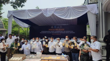 Pengungkapan kasus laboratorium narkoba di Serang Banten