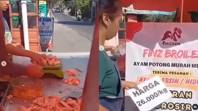 Penjual Ayam Potong Dilabrak Pedagang Pasar Akibat Jual Harga Murah