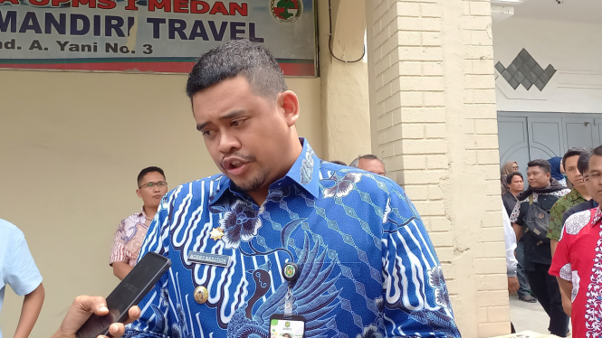 Calon Gubernur Sumut nomor urut satu, Bobby Nasution.(B.S.Putra/VIVA)