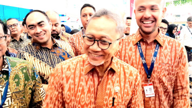 Menteri Perdagangan, Zulkifli Hasan, di acara Trade Expo Indonesia (TEI) ke-39, ICE BSD, Tangerang, Banten, Rabu, 9 Oktober 2024