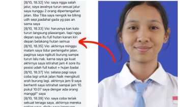 Cerita Naomi Daviola, Pendaki yang Hilang di Gunung Slamet Bikin Meriding