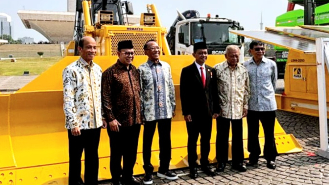 Menteri ESDM, Bahlil Lahadalia, di acara peringatan hari jadi ke-79 Pertambangan dan Energi di Monas, Jakarta Pusat, Kamis, 10 Oktober 2024