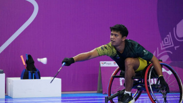 Atlet para bulutangkis, Sukarno di Peparnas 2024