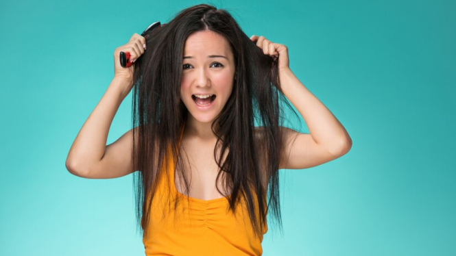 Ilustrasi Rambut Kering