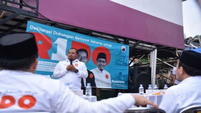 Dukungan Aliansi Nelayan Pesisir Jakarta kepada paslon RK-Suswono.