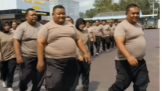 60 Polisi Gendut di Trenggalek Jalani Program Diet