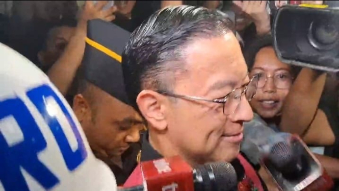 Thomas Trikasih Lembong saat ditahan Kejaksaan Agung