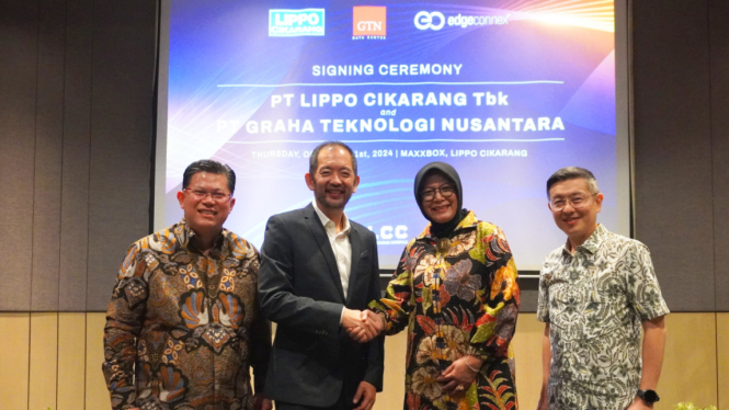 Penandatanganan perjanjian Lippo Cikarang dan Edgeconnex