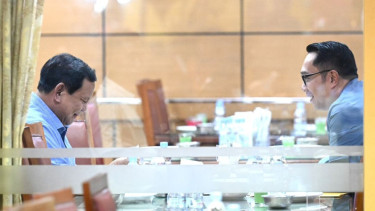Momen cagub Jakarta nomor urut 01, Ridwan Kamil makan bareng Presiden RI Prabowo Subianto (sumber: instagram @prabowo)