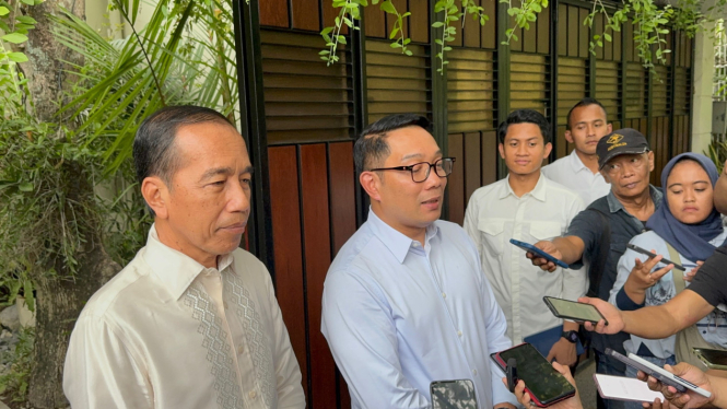 Jokowi dan Ridwan Kamil usai melakukan pertemuan tertutup  Solo, beberapa waktu lalu.