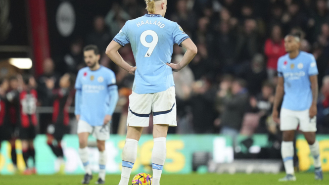 Pemain Manchester City Erling Haaland