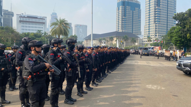 Polisi gelar apel pengamanan aksi unjuk rasa 411
