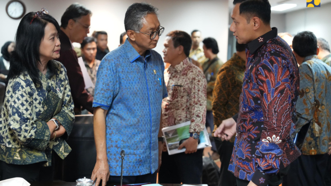 Menteri PU Dody Hanggodo bertemu Menko AHY