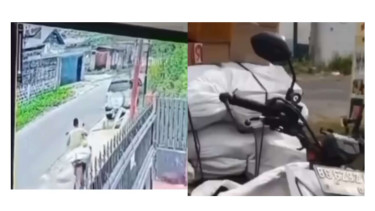 Motor Beserta Paketnya Ikut Dimaling, Kurir Ini Harus Rela Gajinya Dipotong