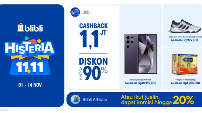 Diskon Adidas di Promo 11.11 Blibli