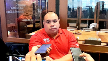 Ketua Umum Aftech, Pandu Sjahrir saat ditemui di acara Peringatan Bulan Fintech Nasional (BFN) 2024 di kawasan Kuningan, Jakarta Selatan, Senin, 11 November 2024
