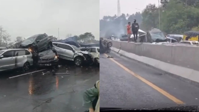 Kecelakaan Beruntun di Tol Cipularang KM92