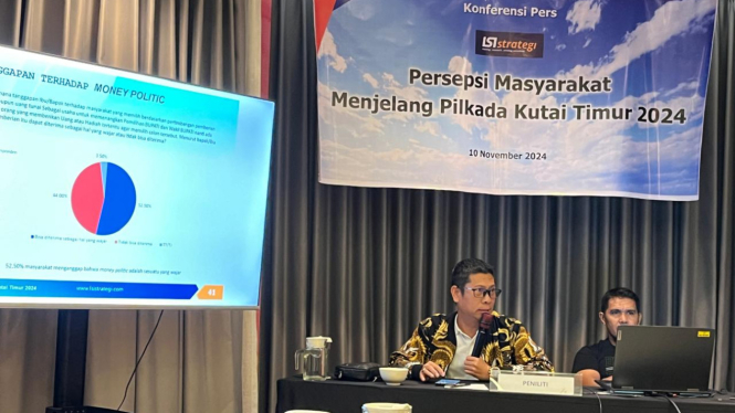 Rilis Calon Bupati Kutai Timur oleh Lembaga Survei LSI Strategi di Samarinda