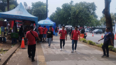 Suporter Timnas Indonesia di GBK (ilustrasi)