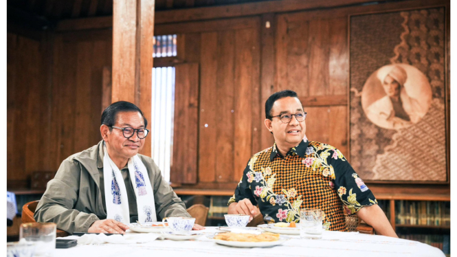 Cagub Cawagub Jakarta Pramono-Rano Karno bertemu Anies Baswedan