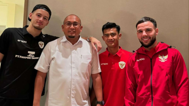 Justin Hubner, Calvin Verdonk, Pratama Arhan dan Andre Rosiade.