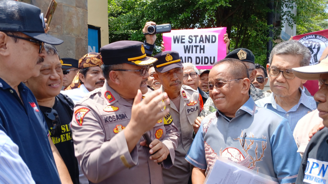 Said Didu saat tiba di Mapolresta Tangerang