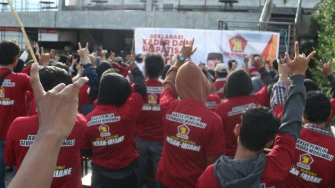 Simpatisan dan kader Gerindra dukung Iksan-Iriane di Pilbup Morowali 2024