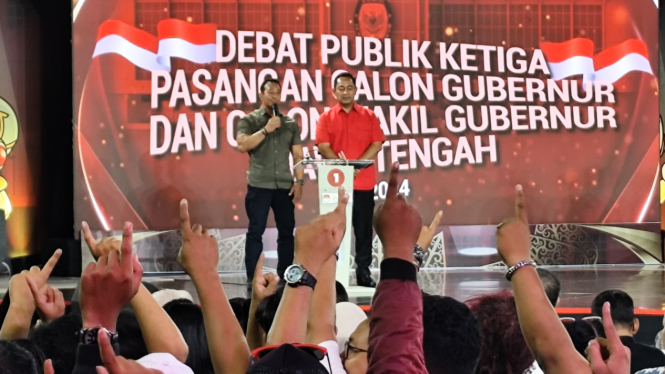 Cagub Cawagub Jateng Andika-Hendi di Debat Pilkada Jateng 2024