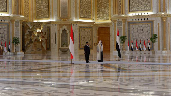 Presiden Prabowo Subianto Bertemu Presiden PEA Mohammed Zayed di Qasr al Watn