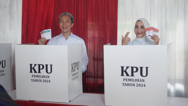 Calon walikota Bogor Dedie A Rachim dan istrinya, Yanti Rachim. VIVA/Muhammad AR