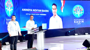 [dok. Ketua Umum Kadin Indonesia, Anindya Bakrie, saat membuka Rapimnas Kadin Indonesia 2024 di kawasan Senayan, Jakarta Pusat, Minggu, 1 Desember 2024]