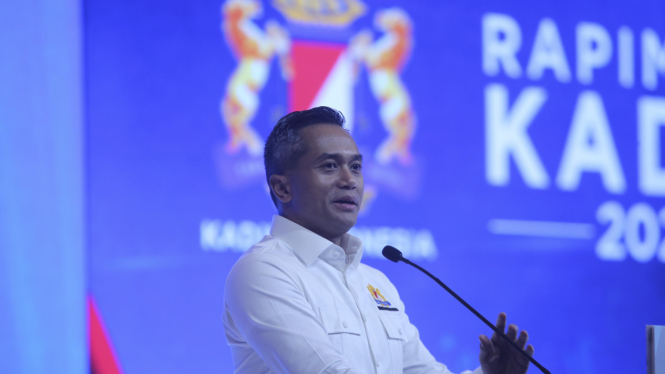 Ketua Umum Kadin Indonesia, Anindya Bakrie di Rapimnas Kadin Indonesia 2024