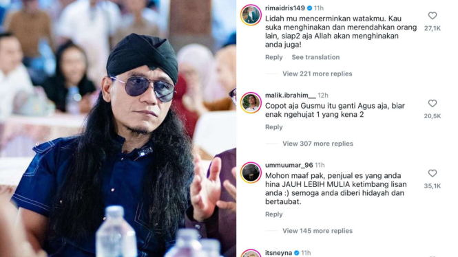 Instagram Gus Miftah Digeruduk Netizen Usai Permalukan Pedagang Es Teh