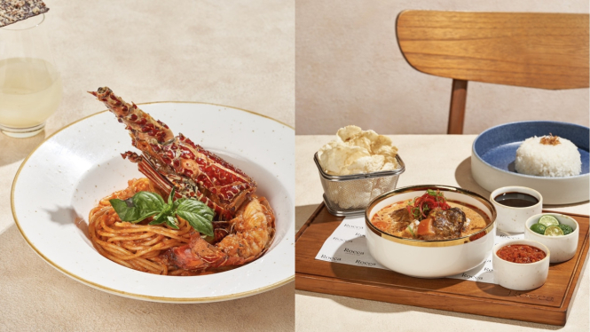 Lobster rose pasta dan soto tangkar.