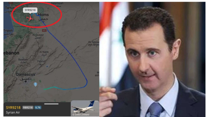 Pesawat yang Ditumpangi Presiden Suriah al Assad Hilang dari Radar