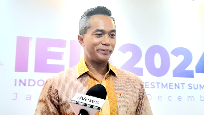 Ketua Umum Kadin Indonesia, Anindya Bakrie, di acara 'Indonesia Euro Investment Summit 2024', di Kementerian Investasi dan Hilirisasi/BKPM, Jakarta, Senin, 9 Desember 2024