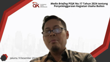 Ahmad Nasrullah OJK dalam Media Briefing daring terkait POJK No 17 tahun 2024