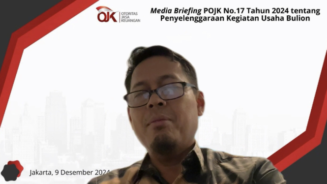 Ahmad Nasrullah OJK dalam Media Briefing daring terkait POJK No 17 tahun 2024
