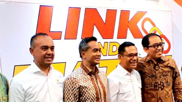 Ketua Umum Kadin Indonesia, Anindya Bakrie di acara Link and Match Kemenperin