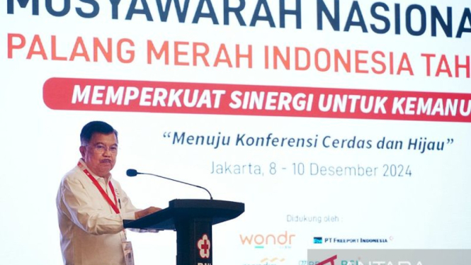 Jusuf Kalla di Munas ke-22 PMI di Jakarta
