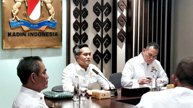 [dok. Ketua Umum Kadin Indonesia, Anindya Bakrie, di Menara Kadin Indonesia, kawasan Kuningan, Jakarta Selatan, Kamis, 12 Desember 2024]