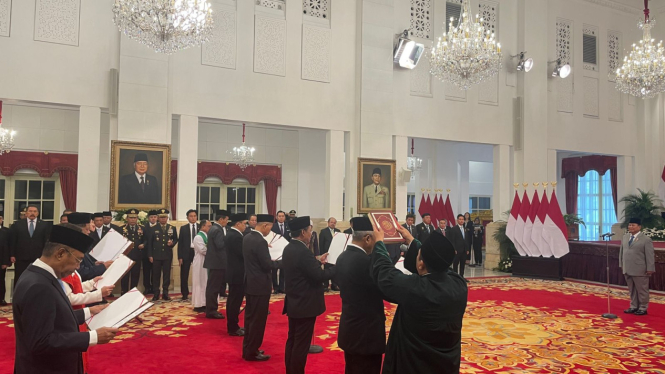 Presiden Prabowo melantik pimpinan dan dewas KPK periode 2024-2029