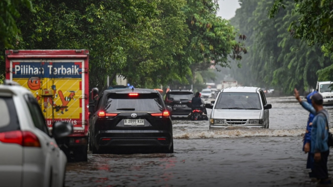 Banjir rob di kawasan Jakarta Utara