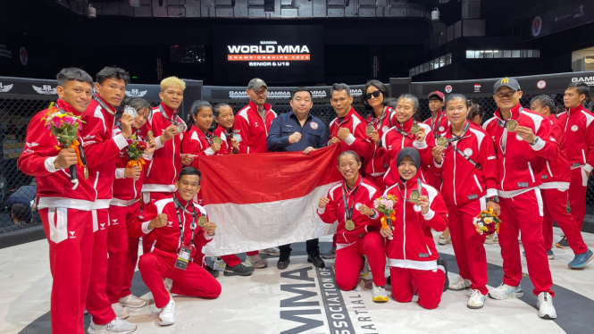 Polwan Polda Sumut boyong medali perunggu di ajang World MMA Championship 2024.(dok Polda Sumut)