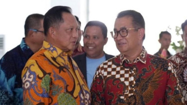 Menteri Dalam Negeri RI Mohammad Tito Karnavian didampingi Penjabat Gubernur Kalimantan Timur Akmal Malik saat melakukan kunjungan kerja di Kota Balikpapan.