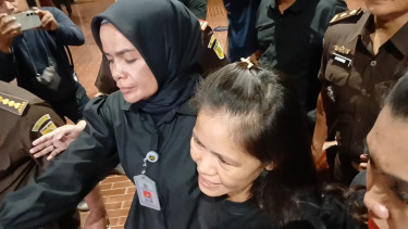Mary Jane Veloso tiba di Terminal 2 F Bandara Soetta, Tangerang