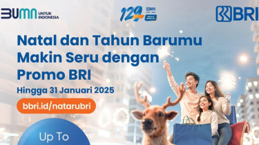 Nikmati promo Natal dan promo Tahun Baru 2025 bersama kemeriahan diskon BRI